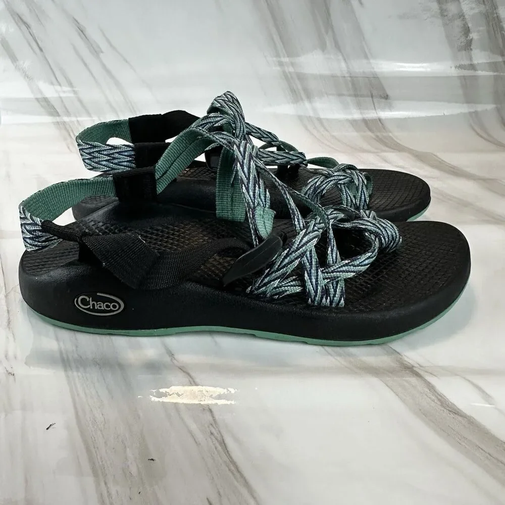 Chaco ZX2 Ecotread Dagger Teal Classic Blue Athletic Strappy Sandal Women's Sz 8